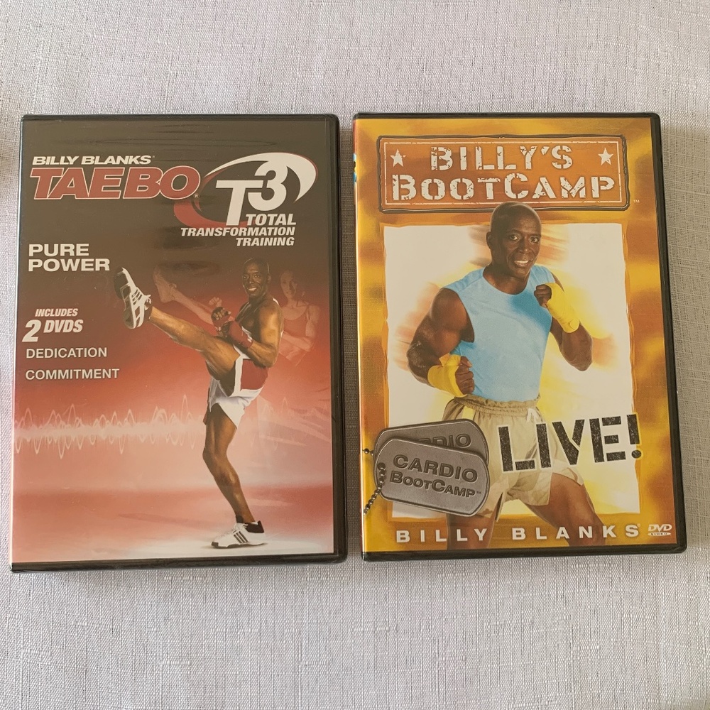 Lot 2 NEW Billy Blanks - Cardio Bootcamp (2006) and Taebo T3 Pure Power (2008)